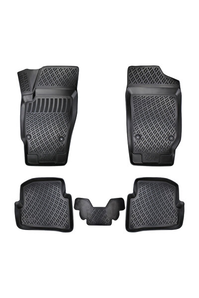 Umbrella Set covorase auto din cauciuc 110179, TPE, negru, pentru Skoda Fabia...