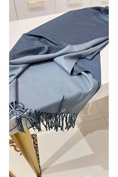 EB SCARF شال ووشاح كتف من صوف الكشمير متدرج اللون وذو وجهين
