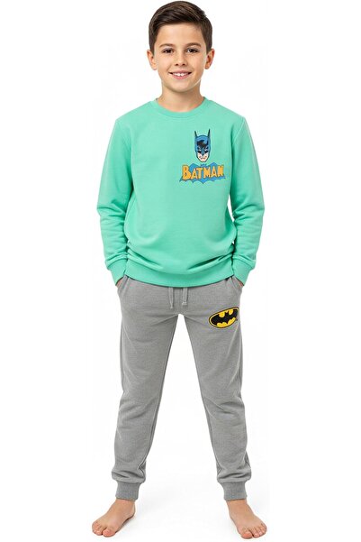 Warner Bros . Batman Yellow in Puff Printed Boys Jogger Set