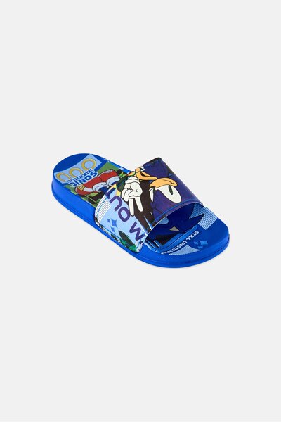 Sonic Kids Boy The Hedgehog Slip On Slides, Multicolor