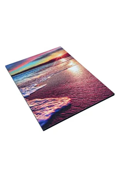 Generic Brand Tablou Decorativ Apus pe Plajă – Print Artistic pe Lemn, 28x38 ...