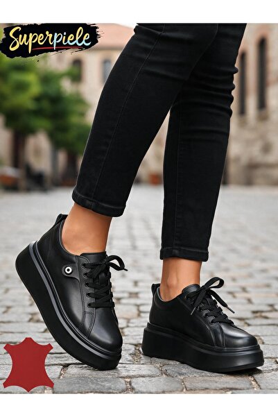 virboti Γυναικεία sneakers από γνήσιο δέρμα με πλευρικό διακοσμητικό στοιχείο...
