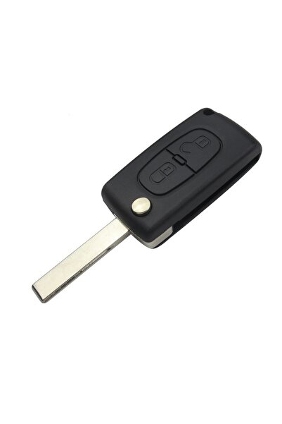 OEM Carcasă cheie Peugeot 206 307 308 407, 2 butoane, lamă HU83, suport bater...