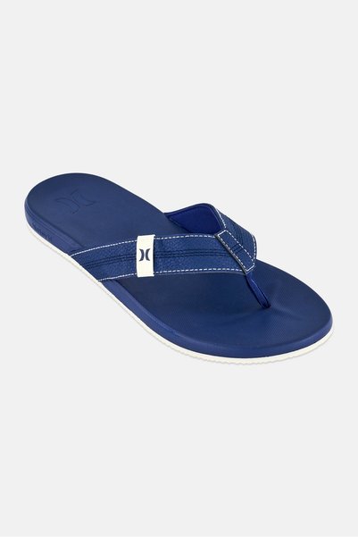 Hurley Men Slip On Brand Logo Slippers, Navy