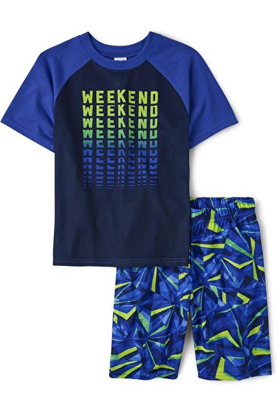 The Children's Place Boys' Short Sleeve 2 Piece Pajama Set