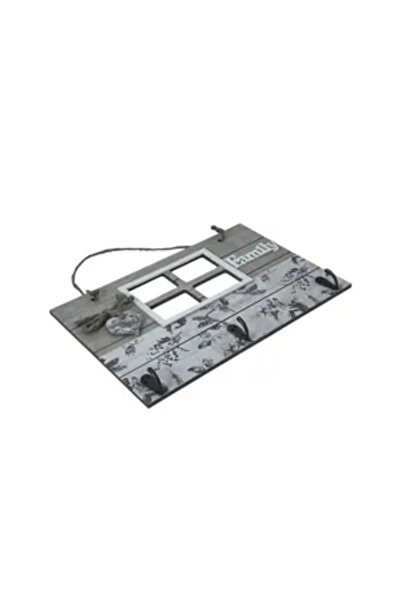 Generic Brand Cuier de Perete din Lemn cu 4 Agățători – Model Decorativ „Fami...