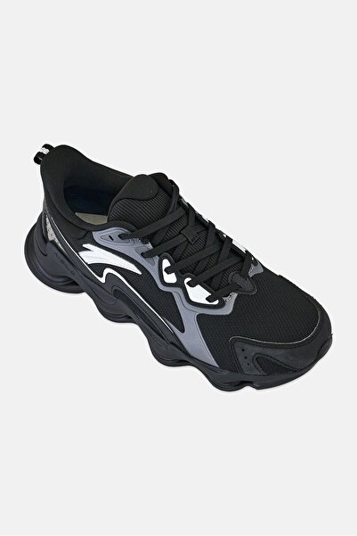 Anta Men Lace Up Running Shoes, Black
