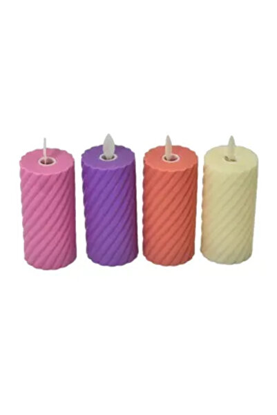 Generic Brand Lumânare Decorativă Roz Deschis 5x11cm – Model Spiral, Disponib...