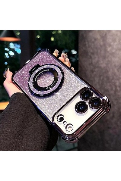 Generic Magnetic Glitter Case for iPhone 17 Pro Max，Bling Camera Lens Protect...