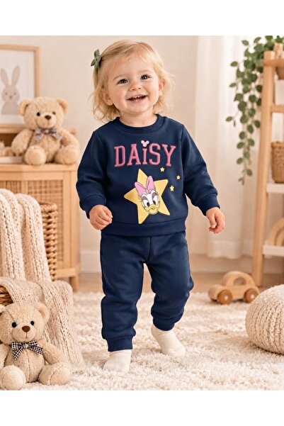 krm kerem bebe Baby Girl Cotton Printed 2-Piece Winter Set