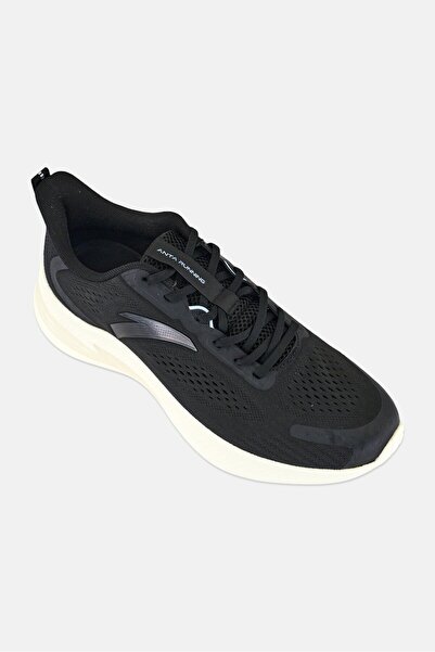 Anta Men Lace Up Running Shoes, Black