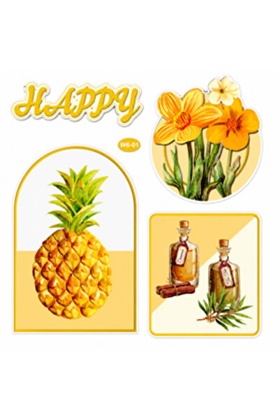 Generic Brand Самозалепващ се декоративен стикер за стена W6, 48 × 48 см, Инт...
