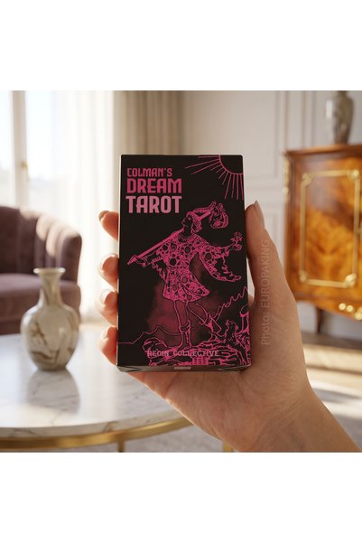 europaking Colman’s Dream Pembe Siyah Tarot Destesi 78 Kart Türkçe Kılavuzlu ...