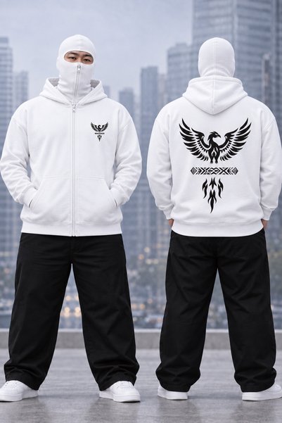 DİSCOST Masked Hooded Sweatshirt Hoodie Oversize