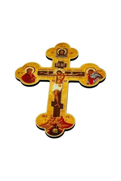 Generic Brand Ornament decorativ tip cruce, placă de densitate, design clasic