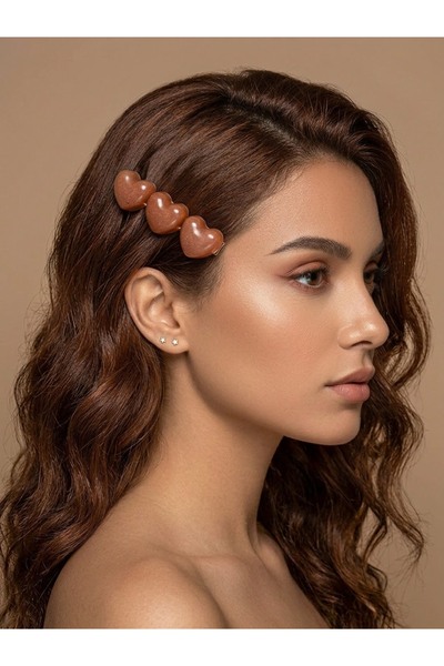 ZeynepNazBoutique Heart Figured Side Hair Clip Side Clip Buckle Women's Hair ...
