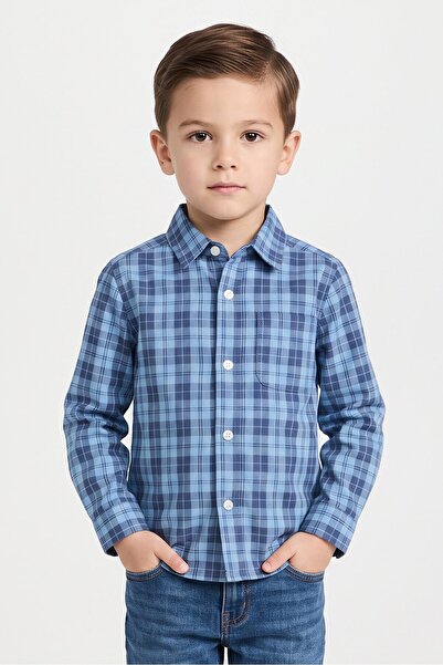 The Children's Place Toddlers Boy Micro Check Long Sleeve Casual Shirt, Multi...