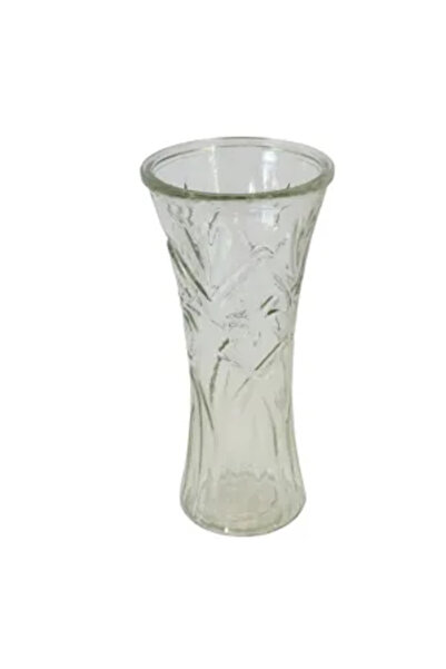 Generic Brand Vază din sticlă transparentă pentru flori, design decorativ cu ...