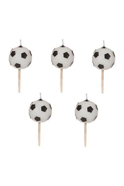 OEM Lumânări Zi de Naștere cu Scobitori Mingi de Fotbal 6 cm – 5 buc. – Set F...