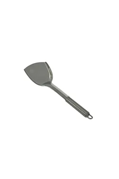 Generic Brand Paletă lată din inox pentru wok și gătit, mâner metalic – ideal...