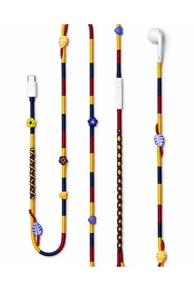 Happy-Nes Carnival Boncuklu USB-C Konektörlü İphone Uyumlu Kulaklık
