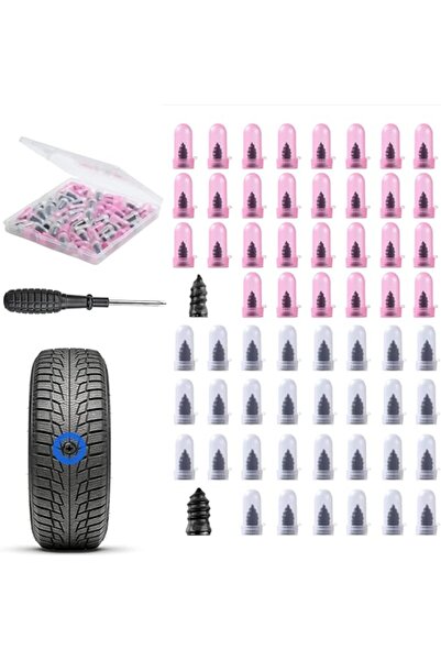 GENERAL طقم 60 قطعة من براغي إصلاح الإطارات - حجمان (30 صغير + 30 كبير)، مطاط...