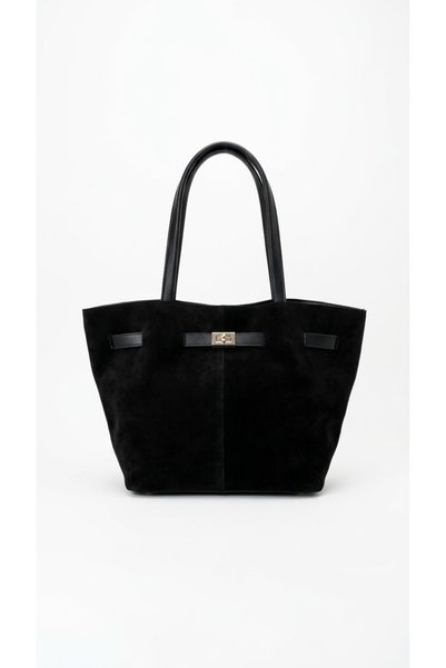 Lilivo Bags Lia Black Suede Women's Hand and Shoulder Bag
