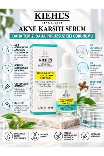 Kiehl's Truly Targeted Blemish-Clearing Solution 15 ml – Akne ve Cilt Kusuru ...