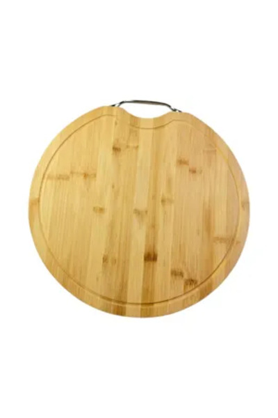 Generic Brand Tocator rotund bucătărie din bambus 36 cm, grosime 3 cm, tocăto...