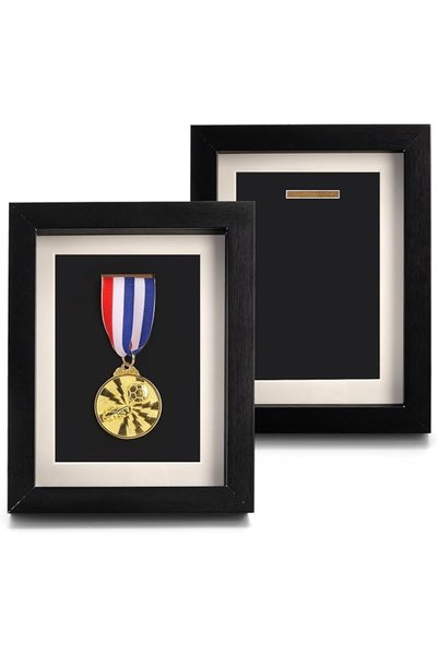 GENERAL 2 Pack 7X9 Inch Individual Wood Medal Display Frames with Glass Top, ...