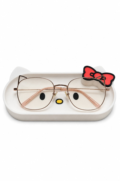 Three Dittle Birds Hello Kitty Glasses Holder |   Tray-Shaped Desktop Organizer