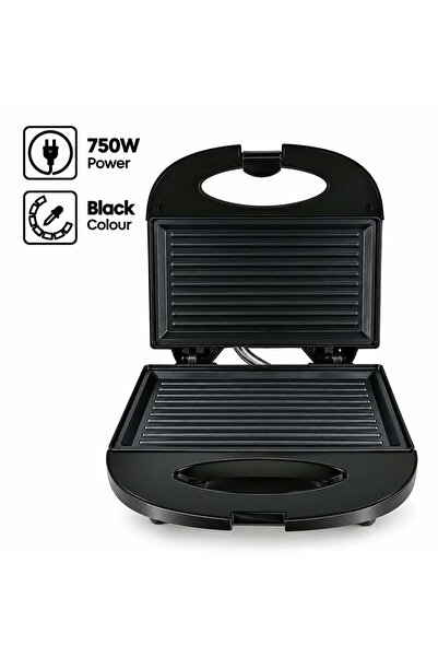Generic Electric Sandwich & Panini Maker (750W, Black)