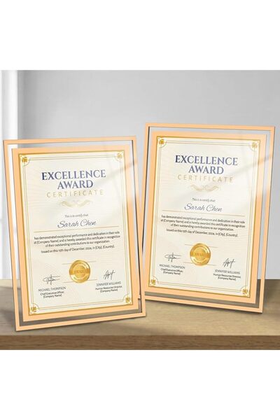 GENERAL Yala Joy 2-Piece Certificate Frame Employee Recognition Award Plaques...
