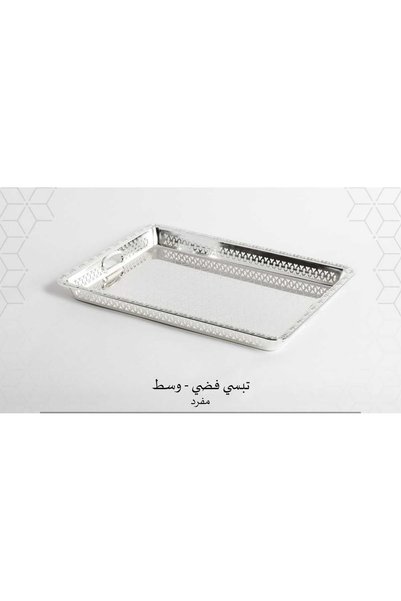 Generic Brand Tebisi - Luxurious Serving Trays in Medium Size - Silver Color ...
