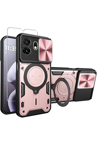 GENERAL WRTBS for Itel A100C 4G Case Cover with Screen Protector, Built Slide...