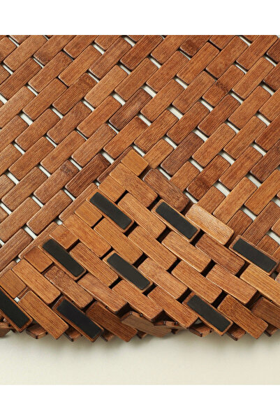 English Home Almina Bamboo Shower Anti-Slip Mat 70X130 cm Brown