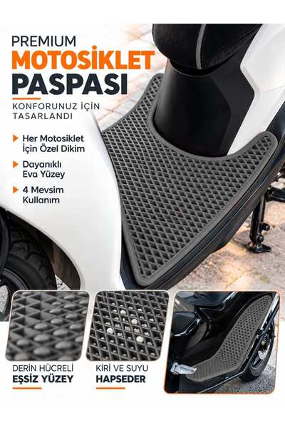 Guerrino Kuba Mt3 Pro Compatible Eva Motorcycle Mat Scooter Foot Mat Motor-Specific Dark Gray