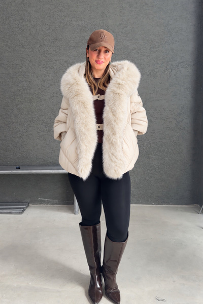 BRGCLOTHING Imported Knitwear Inflatable Coat with Sleeves and Front Snap Buttons
