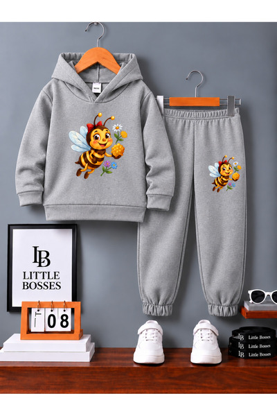 LB little bosses طقم رياضي شتوي للأطفال للجنسين (اري مايا)