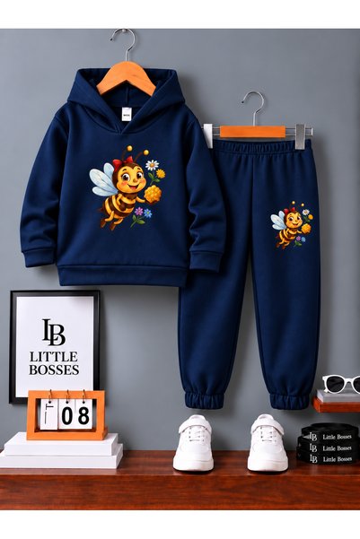 LB little bosses طقم رياضي شتوي للأطفال للجنسين (اري مايا)