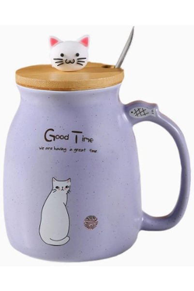 Tazweeq Cat Mug Tea Cup, Cat Ceramic Coffee Mug, Cute Cool Birthday Gifts, fo...