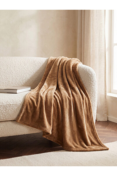LC Waikiki Nevavm Farkıyla Lcw Home Brown Single Tv Blanket 100X150 cm