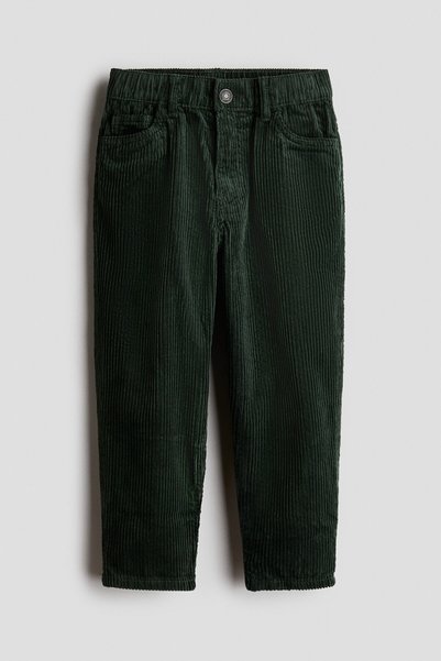 H&M Pamuklu ve Fitilli Kadife Pantolon