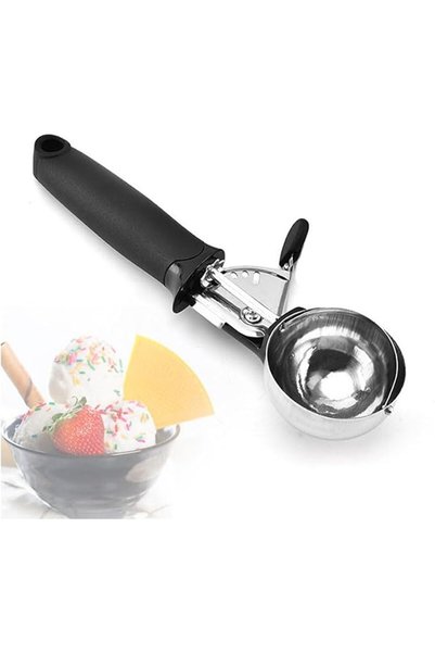 Generic Stainless Steel Ice Cream Scoop with Trigger Release, Heavy Duty, Erg...