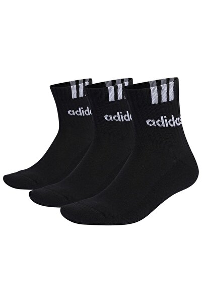 adidas Κάλτσες με 3 ρίγες, γραμμική αντικραδασμική προστασία, μεσαίου ύψους, ...