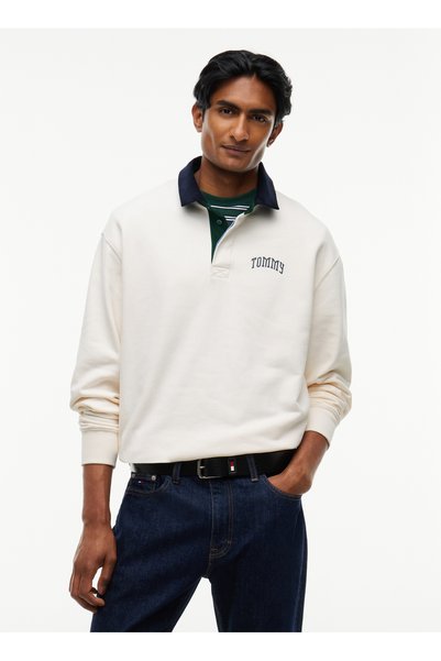 Tommy Jeans Sweatshirt, L, Kırık Beyaz