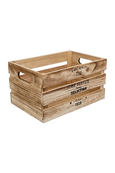 OEM Lada Decorativa Lemn cu Manere Home Service 30x20x16cm – Casa si Gradina