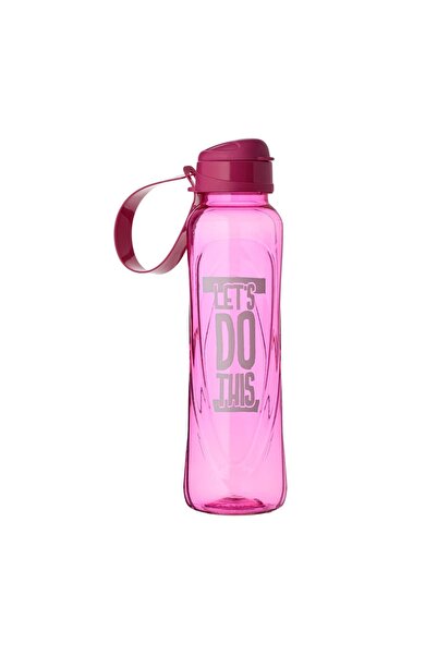 OEM Bidon Apă Sport de Plastic Fucsia cu Capac și Print 630 ml