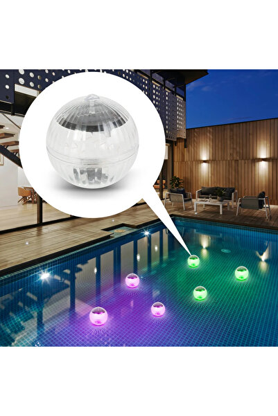 Phenom Dispozitiv iluminare solara pentru piscina LED RGB 10cm cu acumulator