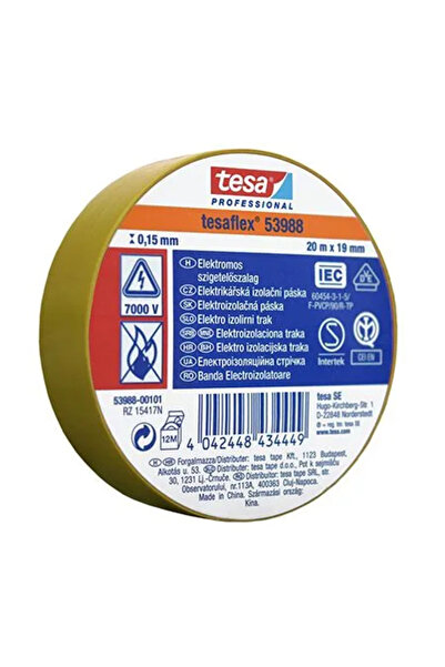 Tesa Banda adeziva izolatoare 19mm x 20m galben T-53988-101